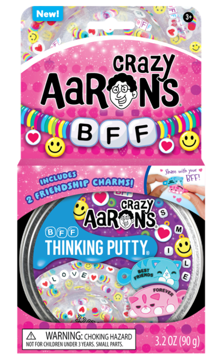 Crazy Aarons Thinking Putty, BFF - med vedhæng