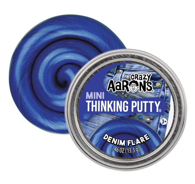 Crazy Aarons Thinking Putty Mini, Denim Flare