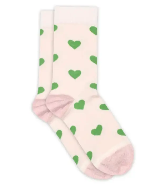 MP Woman Ada bomuldsstrømper med hjerter og glimmer - flere farver