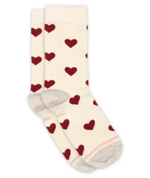 MP Woman Ada bomuldsstrømper med hjerter og glimmer - flere farver