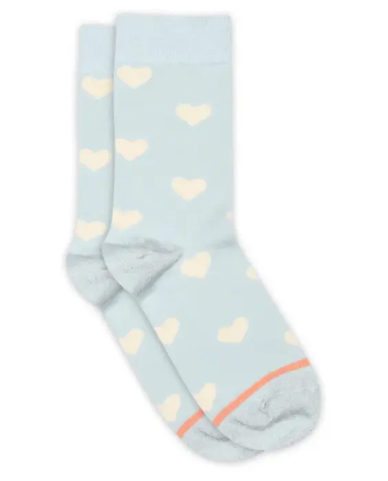 MP Woman Ada bomuldsstrømper med hjerter og glimmer - flere farver