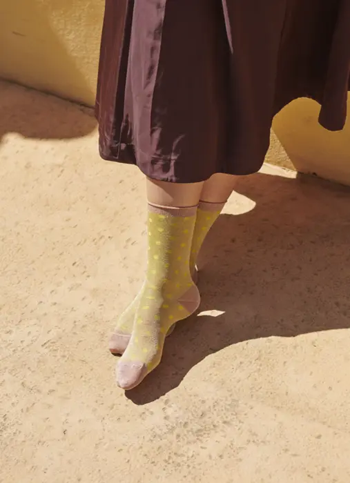 MP Woman Donna glimmerstrømper med prikker (lille tåsøm)