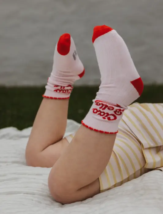 Minipop bambusstrømper 3-pak mix, Cherry Tomato