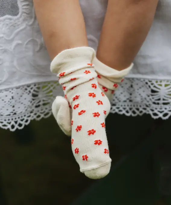 Minipop bambusstrømper 3-pak mix, Cherry Tomato