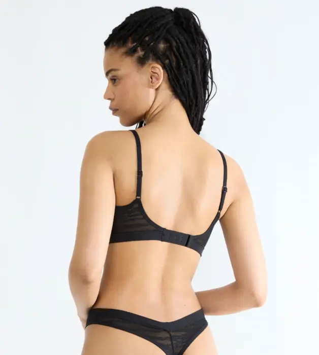 Sloggi Free Evolve PU Lace - sømløs bh med blonde - sort