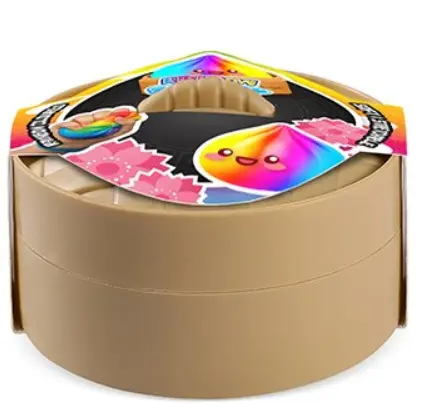 Kawaii Rainbow Foam dumpling - 1 styk i steamer kurv (læs info omkring lugt)