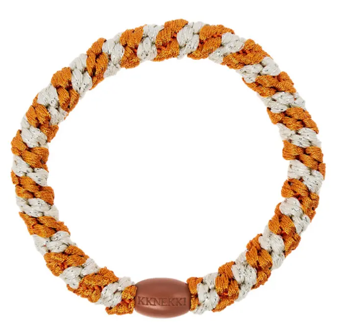 Kknekki elastik fra Bon Dep #04, Burned Terracotta Ivory glitter