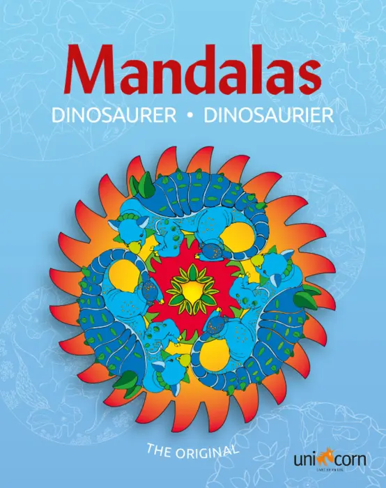 Mandalas med dinosaurer