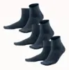 Living Crafts øko strømper i 100% bomuld, 3-pak sort el navy