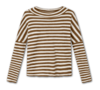 By Basics 4025 bluse med vidde og turtleneck i merinould, råhvid/bronze