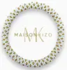 Maison Kizo Nepal armbånd af glasperler, #01 hvidt og guld