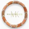 Maison Kizo Nepal armbånd af glasperler, #08 koral og hvid