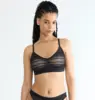 Sloggi Free Evolve PU Lace - sømløs bh med blonde - sort