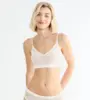 Sloggi Free Evolve PU Lace - sømløs bh med blonde - hvid