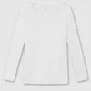 By Basics 4302 langærmet bluse i 100% øko bomuld - hvid