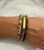 Maison Kizo Nepal armbånd af glasperler, #03 sort og guld