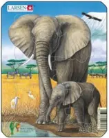 Larsen puslespil Asiens dyr, Elefanter 8 brikker