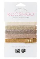Kooshoo hårelastikker øko og plastikfri, flade Blond