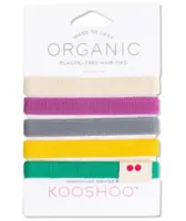 Kooshoo hårelastikker øko og plastikfri, flade Farverige