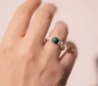 Nirrimis fingerring, Pearly Turquoise