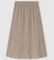 By Basics 5004 nederdel i merinould - med vidde, denim