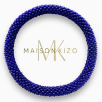 Maison Kizo Nepal armbånd af glasperler, #07 blåt