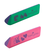 Faber-Castell viskelæder trekantet (uden PVC), dino eller unicorn