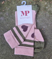 MP Woman Elga glimmerstrømper med hjerte, vælg farve