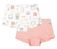 Joha bambus hipster trusser 2 par, koral m skoleting