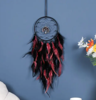 Drømmefanger med Livets træ i midten - sort
