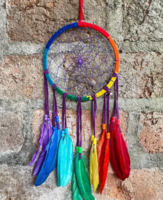 Drømmefanger i regnbuens farver 16 cm