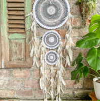 Drømmefanger mega hæklet, med 3 ringe