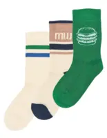 Minipop bambusstrømper 3-pak mix, Fern Green