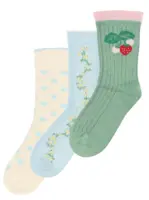 Minipop bambusstrømper 3-pak mix, Clear Sky