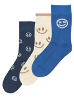 Minipop bambusstrømper 3-pak mix, Strong Blue