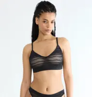 Sloggi Free Evolve PU Lace - sømløs bh med blonde - sort
