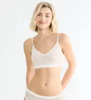 Sloggi Free Evolve PU Lace - sømløs bh med blonde - hvid