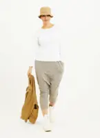 By Basics 4302 langærmet bluse i 100% øko bomuld - hvid